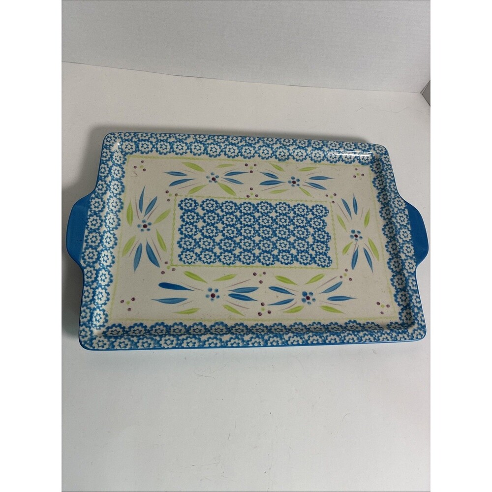 Temptations Old World Oceanfetti Service Tray  9.75 By 15.75”